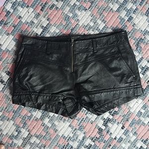 LF Real Leather shorts NWOT